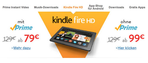 Kindle Fire HD Angebot